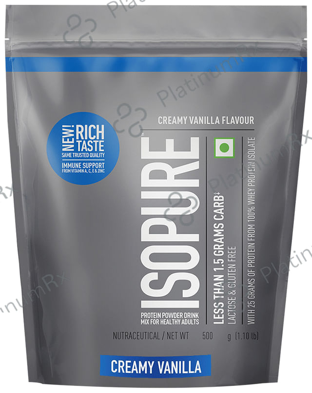 Isopure Whey Protein Isolate - Powder for Skin, Nails & Immunity - Flavour Creamy Vanilla
