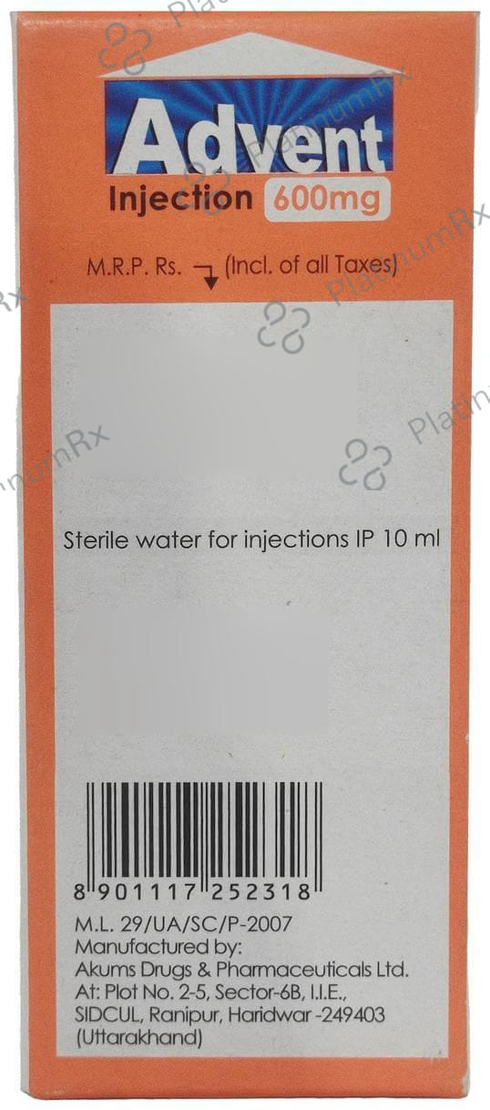 Advent 500/100mg Injection 1s