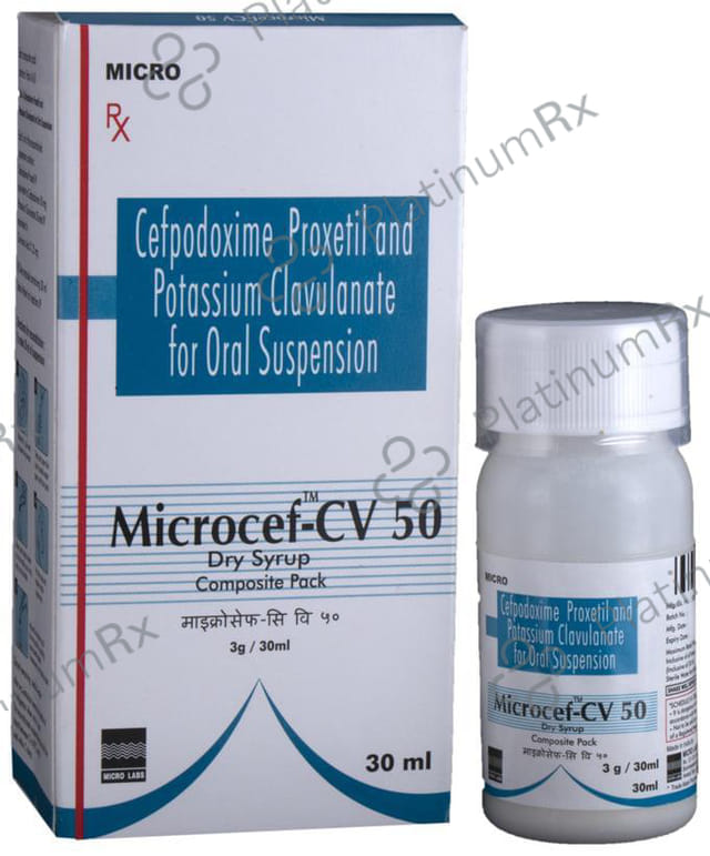 Microcef CV 50/31.25mg Dry Syrup 30ml