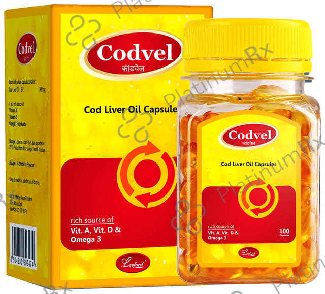 Codvel Cod Liver Oil 300mg Capsule 100s