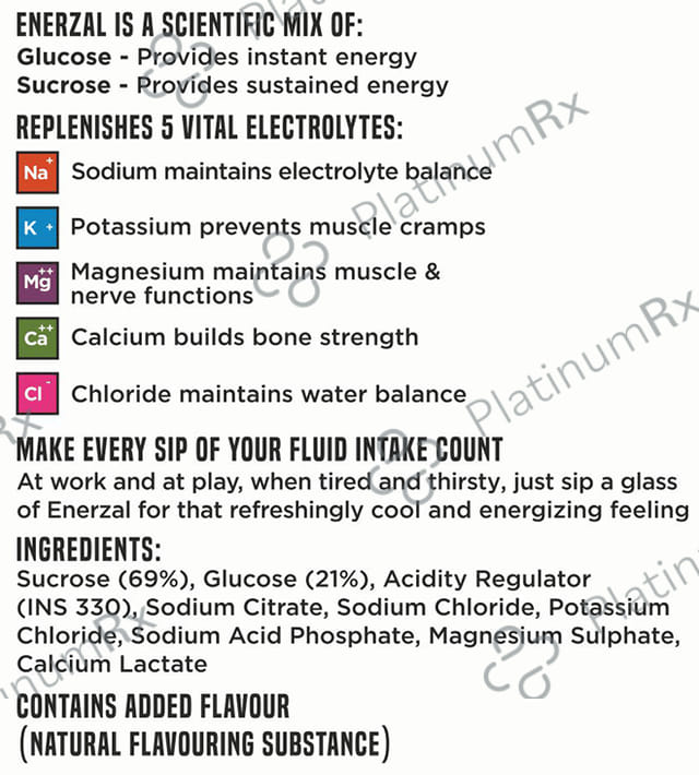 Enerzal Energy & Electrolyte Drink Orange Flavour Powder 1kg