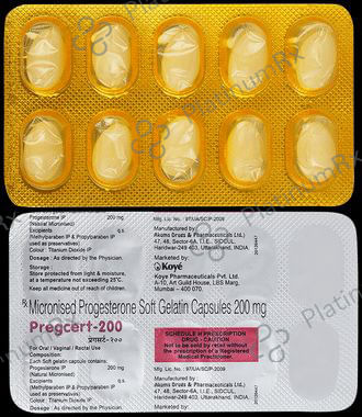 Pregcert 200mg Capsule 10s