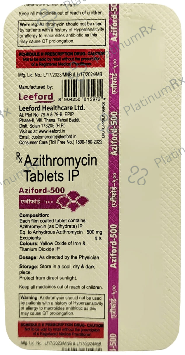 Aziford 500mg Tablet 5s