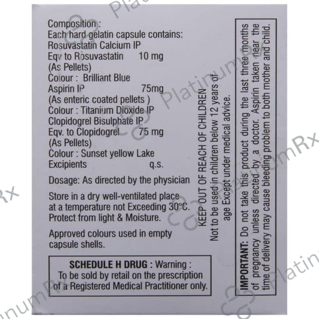 Rosumac Gold 10/75/75mg Capsule 10s