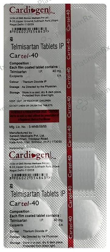 Cartel 40mg Tablet 10s