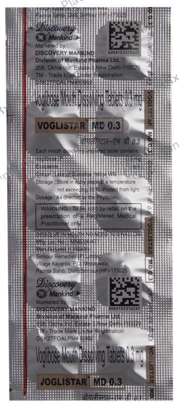 Voglistar MD 0.3mg Tablet 10s