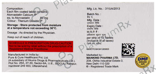 Lipikind 80mg Tablet