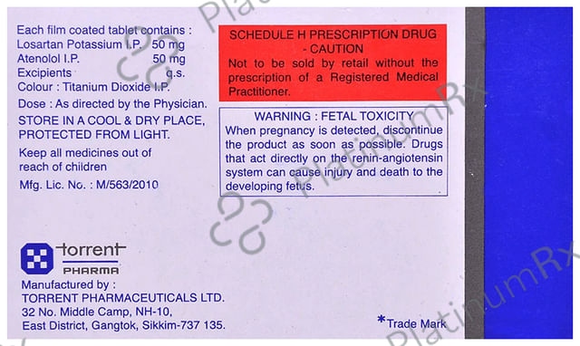 Losar Beta 50/50mg Tablet 15s