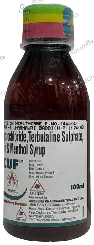 Exocuf Syrup Strawberry Sugar Free