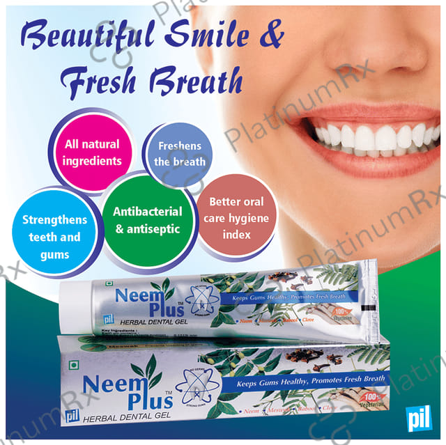 PIL Neem Plus Herbal Dental Gel - Neem Toothpaste With Clove, Meswak & Babool