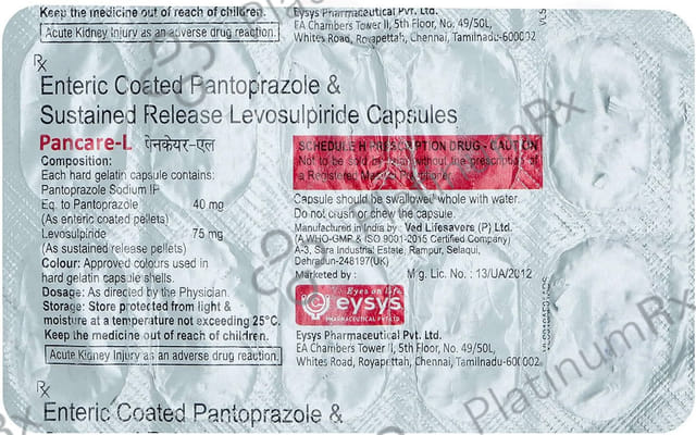 Pancare L Capsule 75/40mg 10s