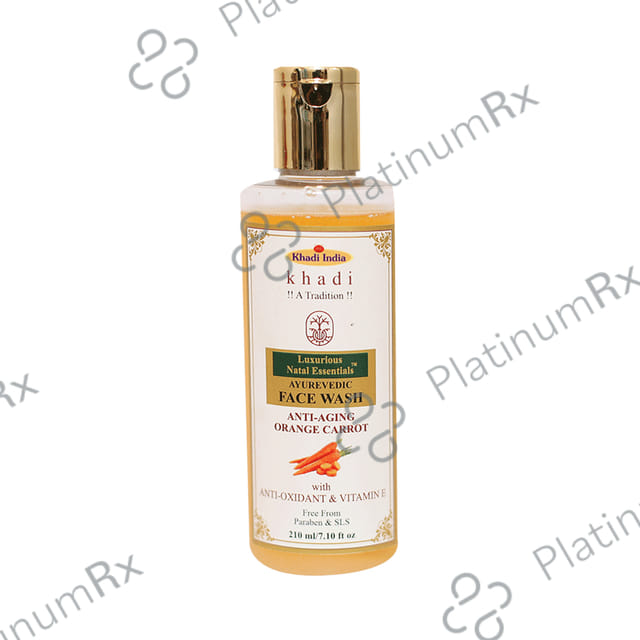 Luxurious Natal Essentials Ayurevedic Face Wash Anti-Aging Orange Carrot