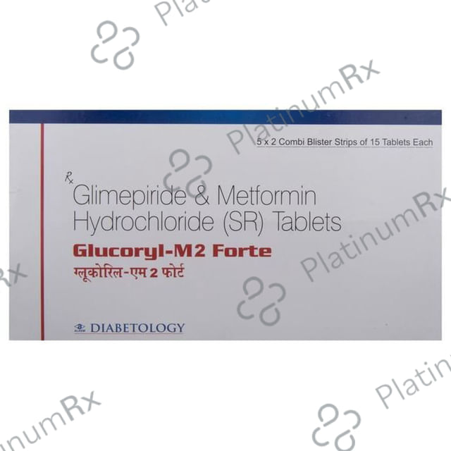 Glucoryl M 2 Forte 2/1000mg Tablet PR 15s