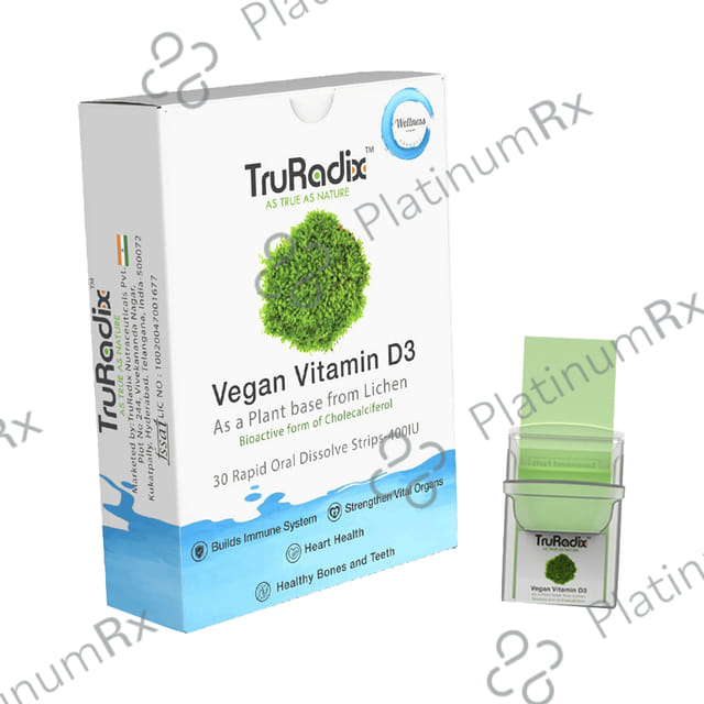 TruRadix Vegan Vitamin D3 Rapid Oral Dissolve Strip 30s