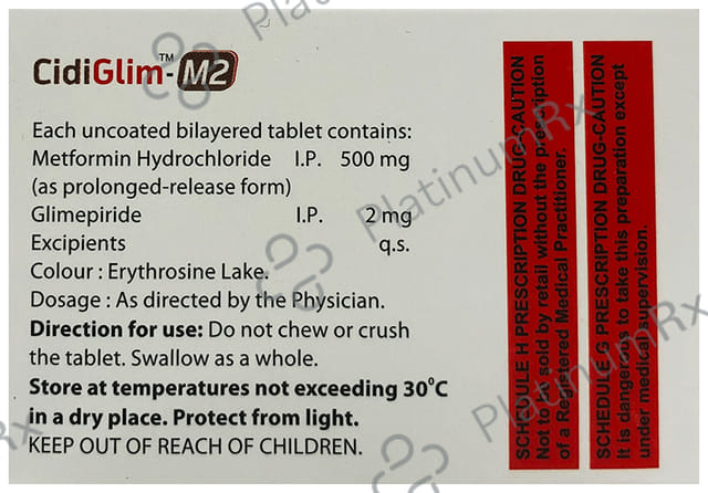 Cidiglim M 2mg/500mg Tablet PR 10s
