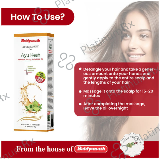 Baidyanath (Jhansi) Ayurvedant Herbal Hair Oil Ayu Kesh Healthy & Strong