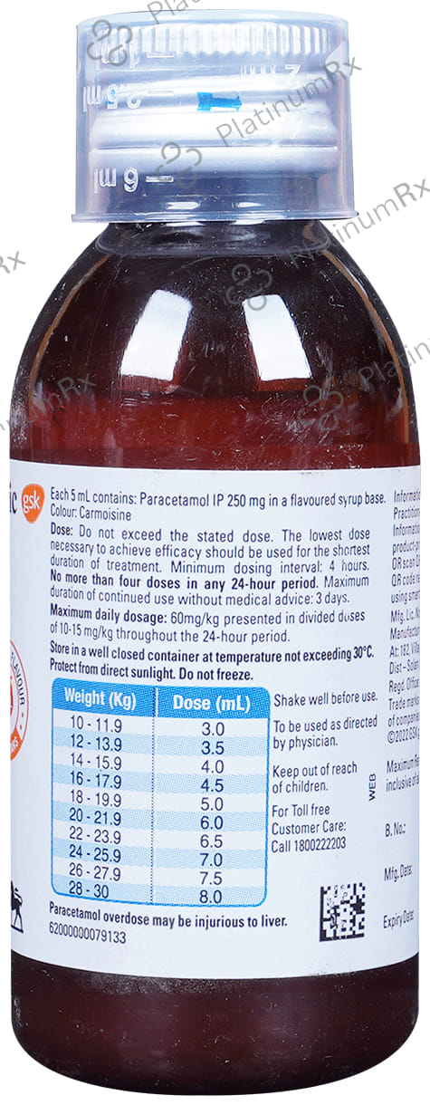 Calpol 250mg Paediatric Strawberry Flavour Oral Suspension 60ml