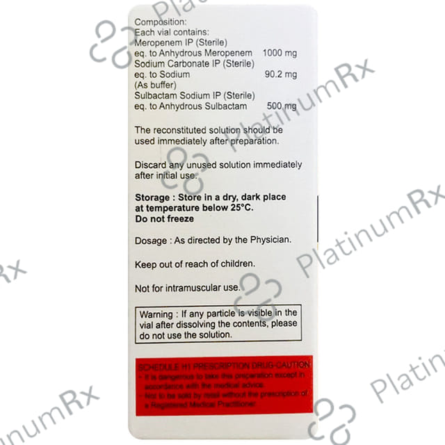 Merohuge SB 1000mg/500mg Injection