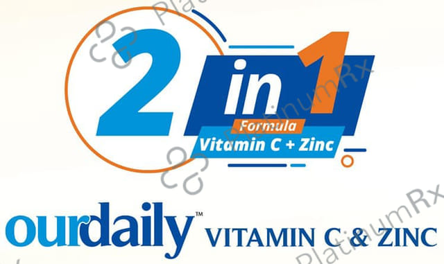 OurDaily Vitamin C & Zinc Lemony Orange Chewable Tablet 15s