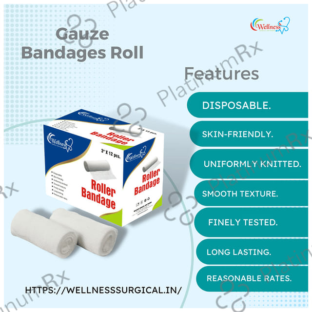 Wellness Surgical Bandage Roller 12 X (10cm x 3m)