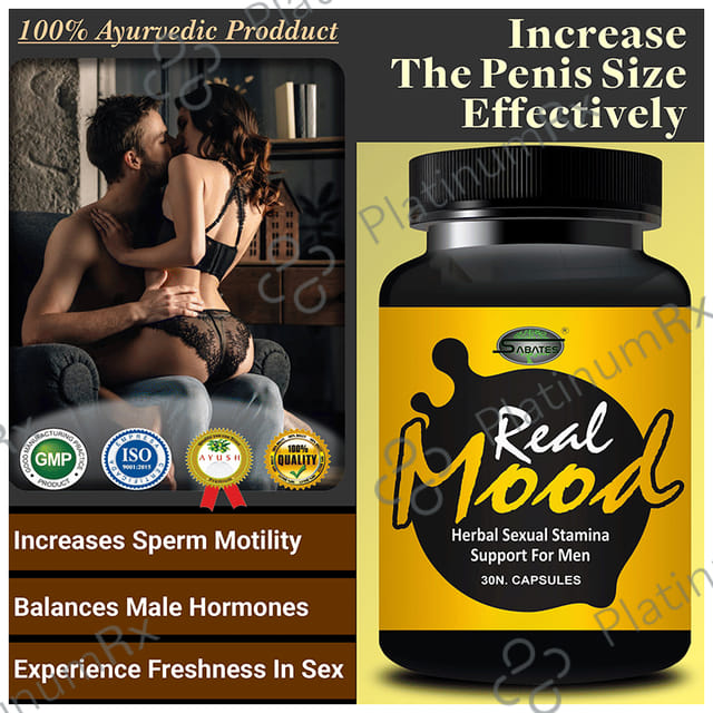 Sabates Real Mood Herbal Sexual Stamina Support for Men Capsule