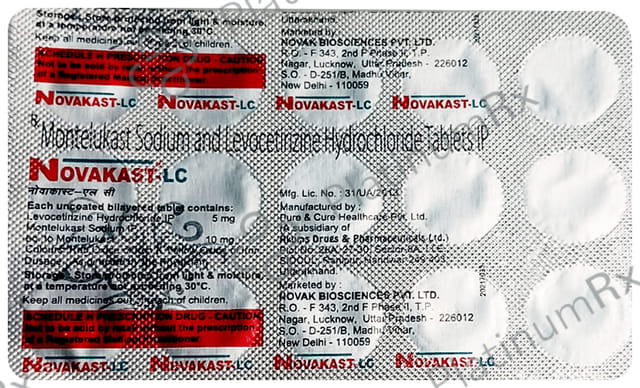 Novakast LC 5mg/10mg Tablet
