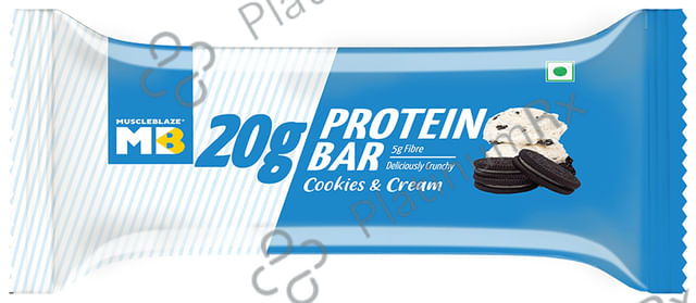 MuscleBlaze 20gm Protein - Flavour Bar Cookies & Cream 1 Bar