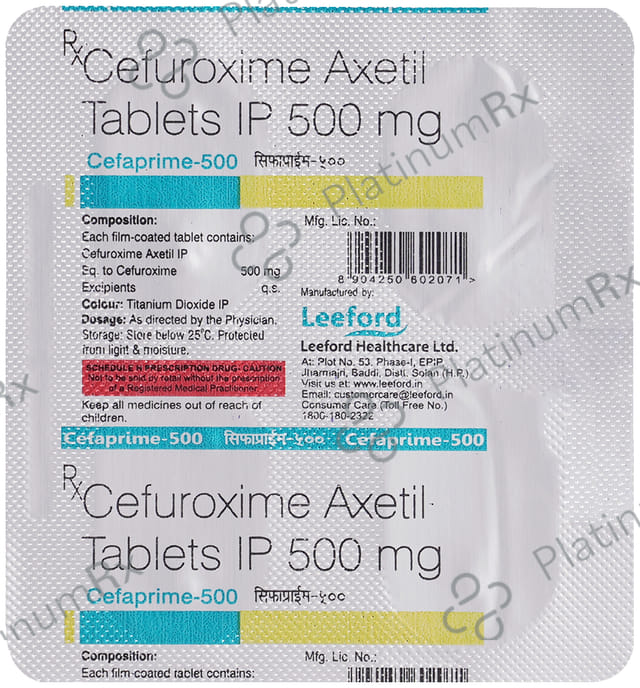 Cefaprime 500mg Tablet 4s