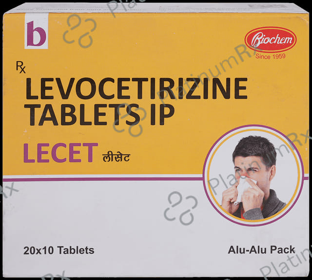 Lecet 5mg Tablet 10 Tablet Biochem Pharma Industries
