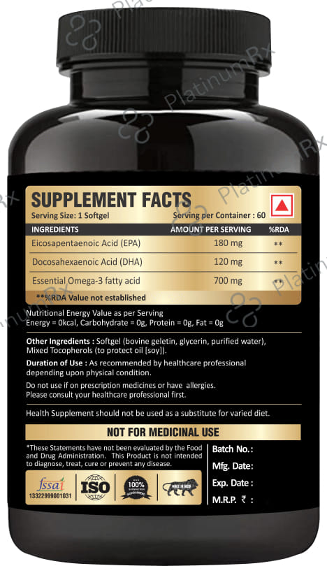 Nutramagik Fish Oil Omega 3 Softgel Capsule 60s
