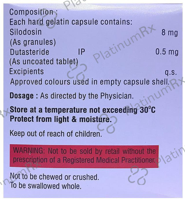 Silowel D 0.5/8mg Capsule 10s