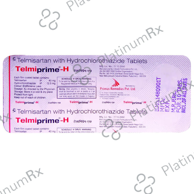 Telmiprime 80/12.5mg H Tablet 10s