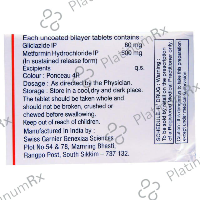 Metazide 80mg/500mg Tablet