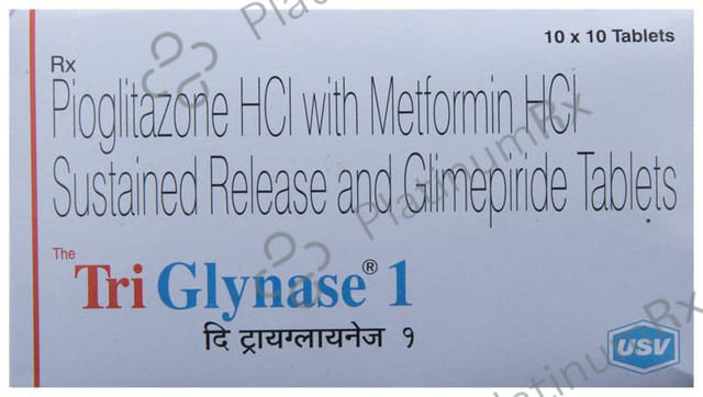 Triglynase 1/500/15mg Tablet SR 10s