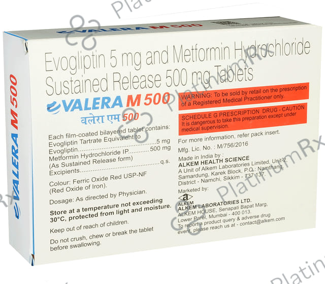 Valera M 5/500mg Tablet SR 15s