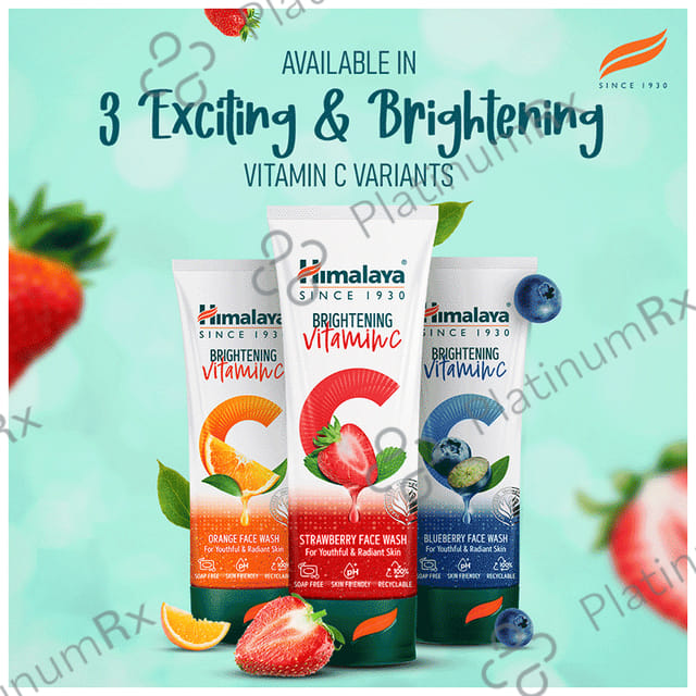 Himalaya Brightening Vitamin C Face Face Wash Strawberry 100 ml