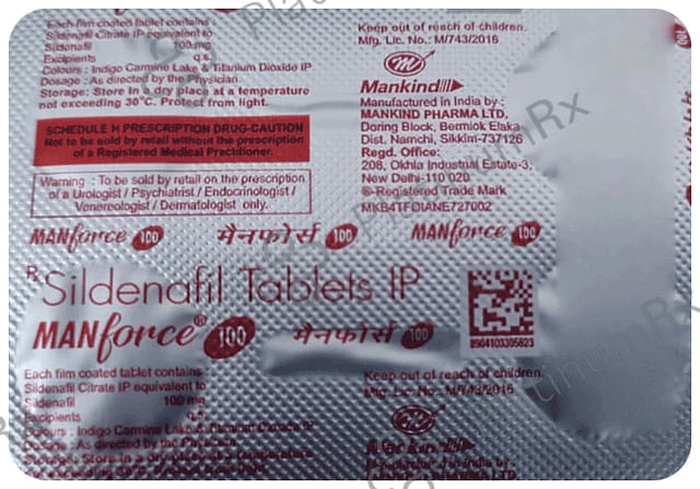 Manforce 100mg Tablet 4s