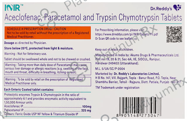 Inir 100/325mg Tablet 10s