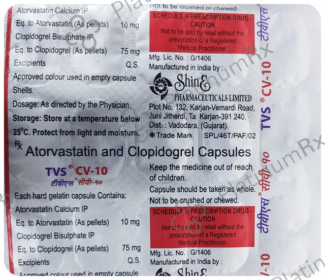 Tvs CV 10/75mg Capsule 15s
