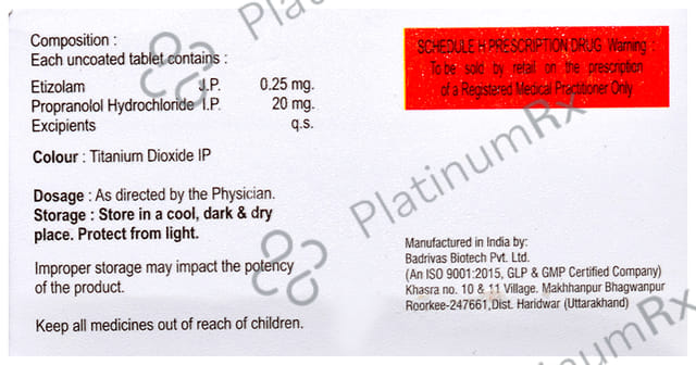 Etigal LS 0.25/20mg Tablet 10s