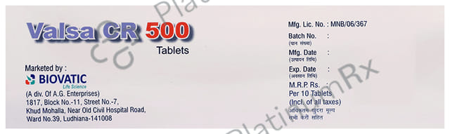 Valsa CR 500 Tablet 10s