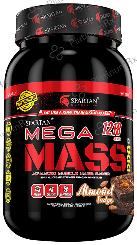 Spartan Nutrition Mega Mass Pro Series Almond Fudge Powder 2 lb