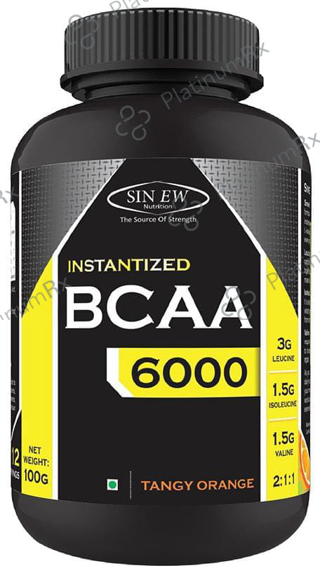 Sinew Nutrition Instantized BCAA 2:1:1 Powder Tangy Orange 100 gm