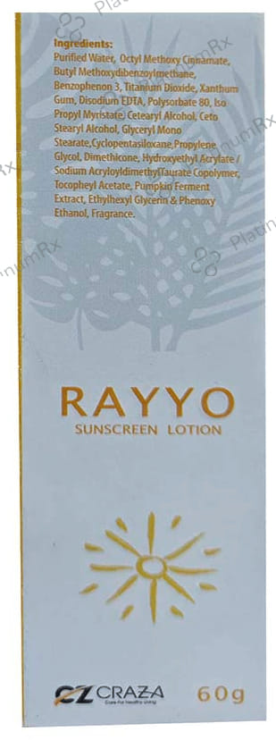 Rayyo SPF 40 Sunscreen Lotion 60gm