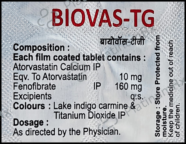 Biovas TG 10/160mg Tablet 10s