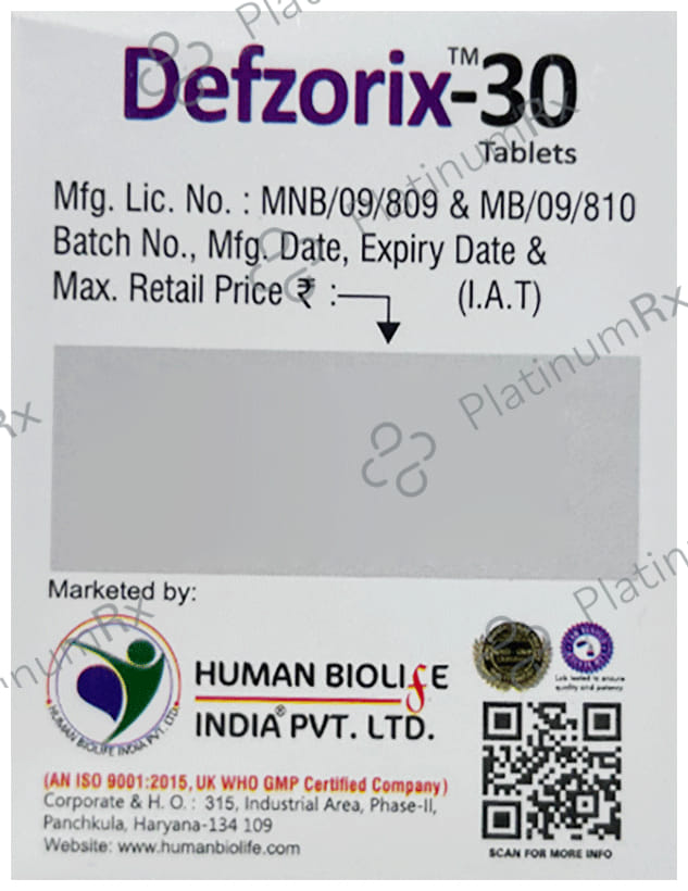 Defzorix 30mg Tablet 10s