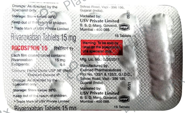 Ricosprin 15mg Tablet 15s