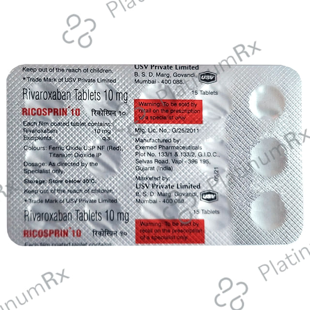 Ricosprin 10mg Tablet 15s