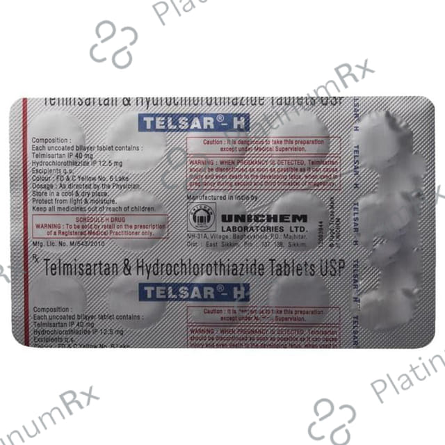 Telsar H 40/12.5mg Tablet 15s