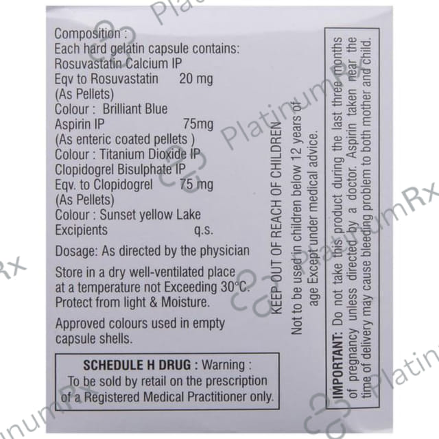 Rozustat Gold 20/75/75mg Capsule 10s